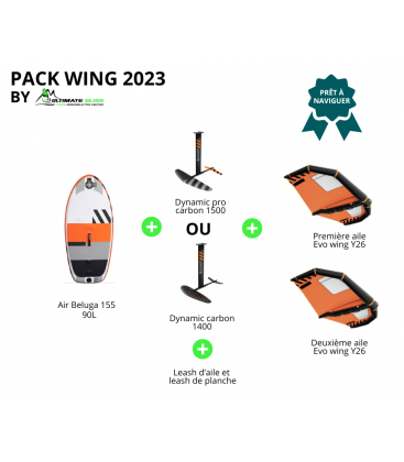 PACK RRD AIR BELUGA + DYNAMIC PRO CARBON 1500 OU DYNAMIC CARBON 1400 + 2*EVO WING Y26